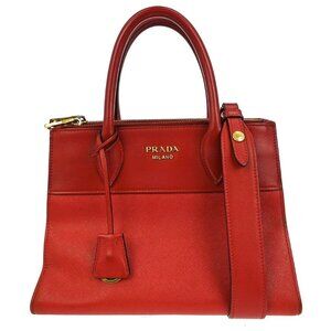 PRADA RED 2WAY HANDBAG